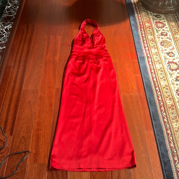 Red vintage style evening prom gown size 2 - Picture 1 of 9